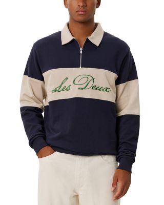 Les Deux - Cory Quarter Zip Rugby Sweatshirt