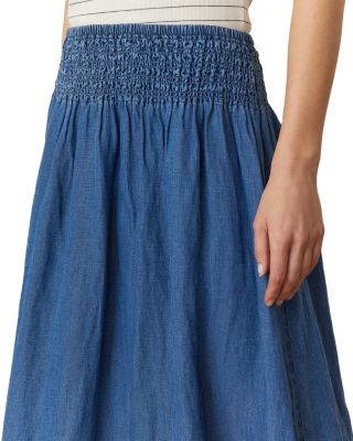 Chambray Midi Skirt