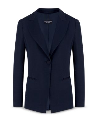 Single Breasted Tonal Chevron Blazer