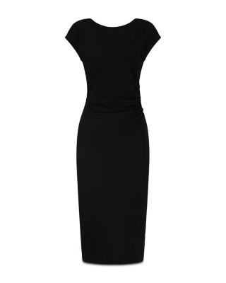 Cap Sleeve Fluid Crepe Jersey Sheath Dress