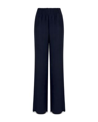 Tonal Chevron Pattern Trousers with Pleated Waistband Detail 