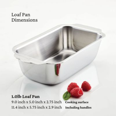OvenBond&amp;reg; 9&amp;quot; x 5&amp;quot; Tri-ply Clad Stainless Steel 1lbs. Loaf Pan