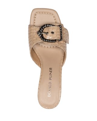 Women's Buckle Mule Slide Sandals