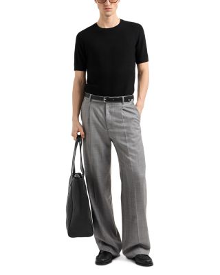 Virgin Wool Short Sleeve Sweater