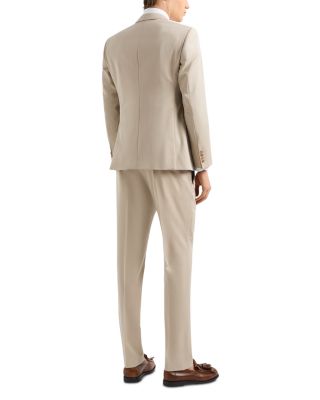 M Line Slim Fit Single Breasted Notch Lapel Suit in Herringbone Stripe