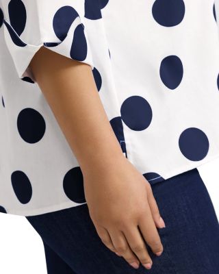  Agnes 3/4 Sleeved Dot Shirt