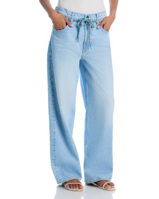 MOTHER The Shoelace Fun Dip Nerdy High Rise Jeans in Whipped