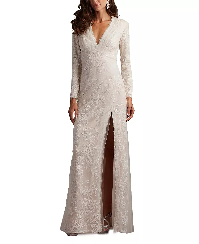 Tadashi Shoji Cherelle Embroidered Tulle Gown