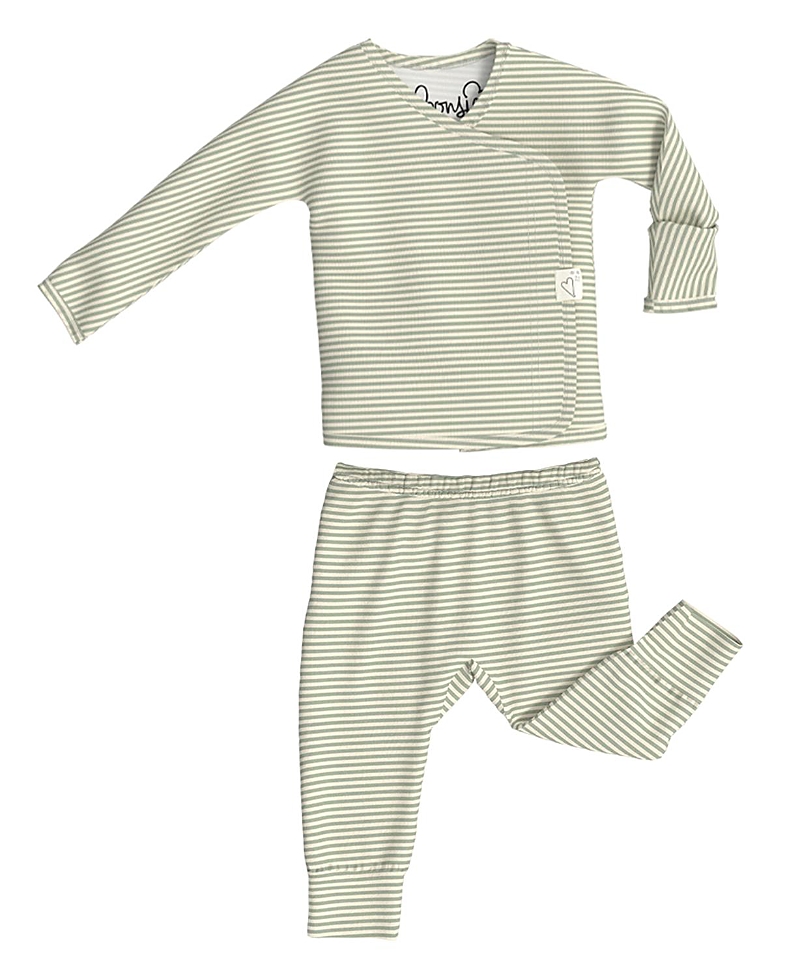 Bonsie Baby Unisex Skin To Skin Two Piece Set- Baby In Mint Twist