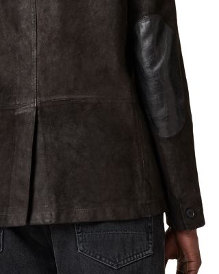 Survey Layered Leather Blazer