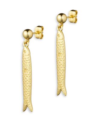 ANNI LU - Hippie Fish Drop Earrings in 18K Gold Plated