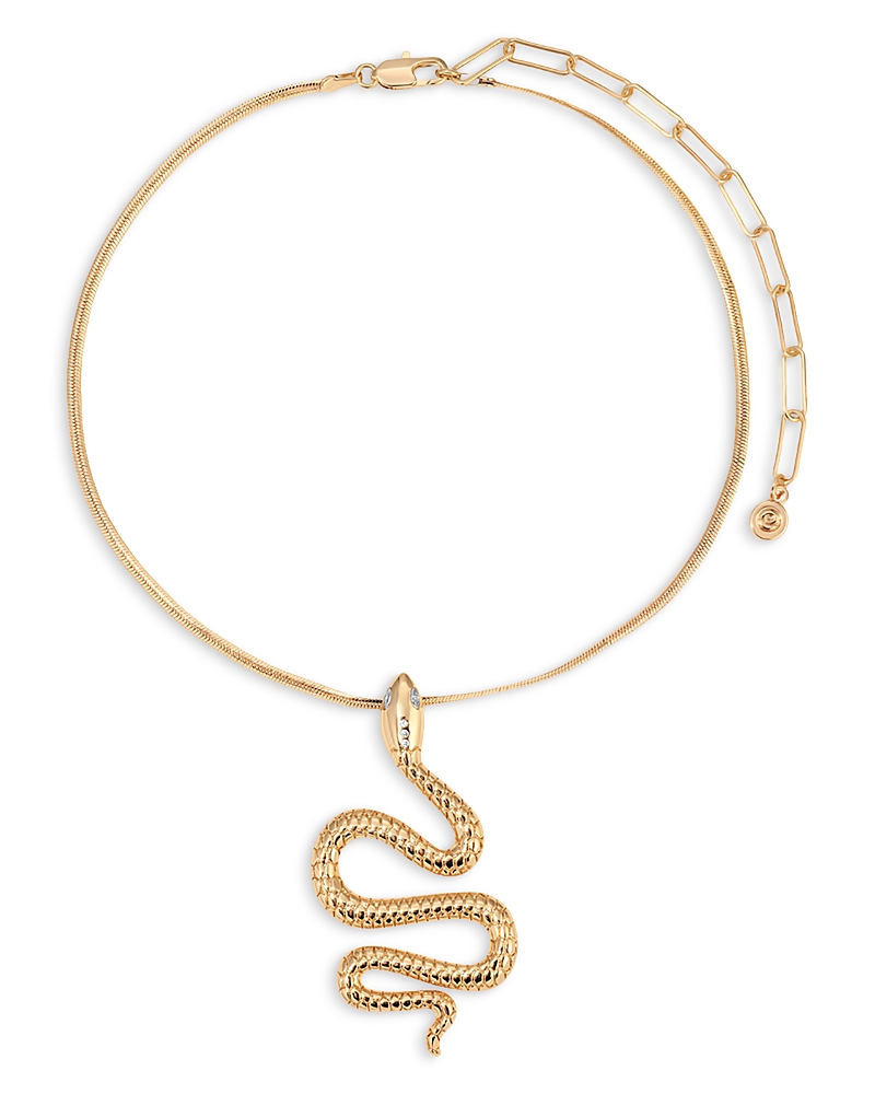 Ettika Serpentina Cubic Zirconia Pendant Necklace In Gold