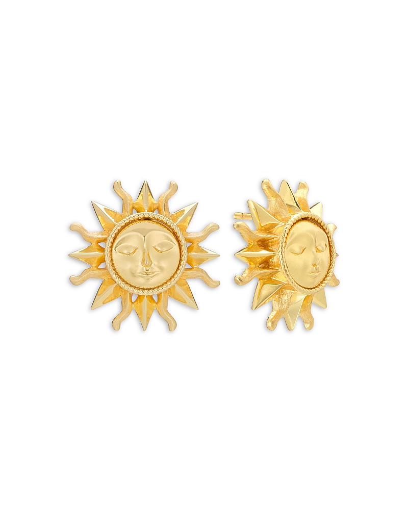 Capucine De Wulf Soleil Sun Statement Stud Earrings In 18k Gold Plated In Gold