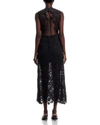 Crochet Mock Neck Maxi Dress - Exclusive