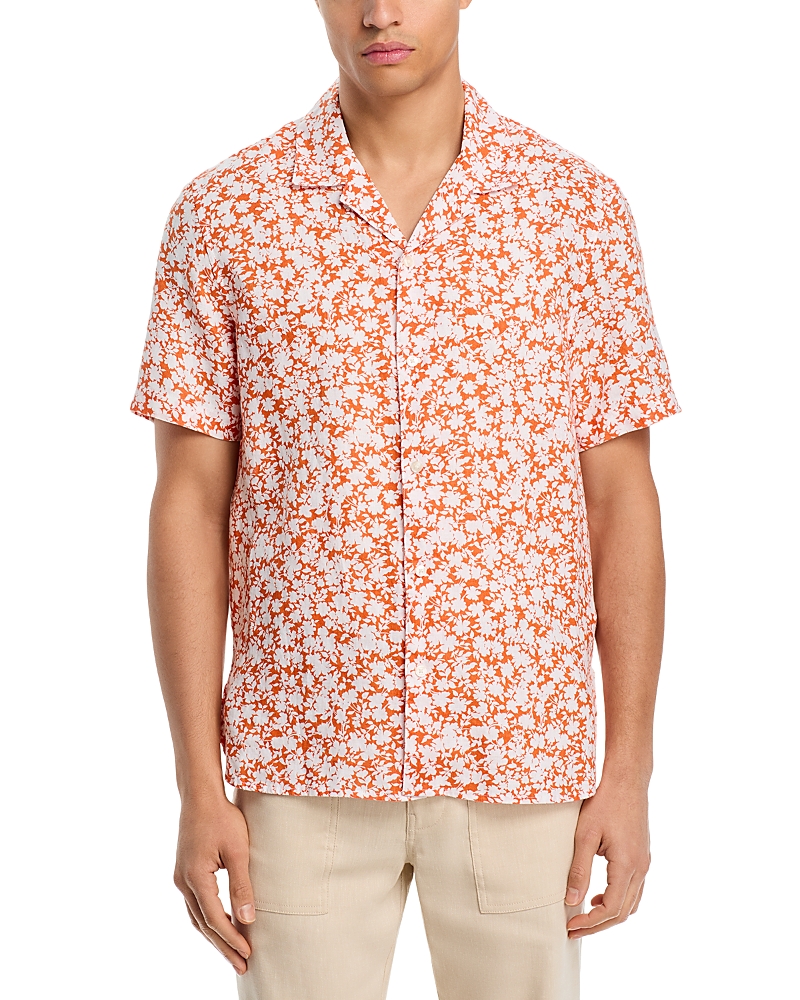 Michael Kors Printed Camp Shirt In Lorange