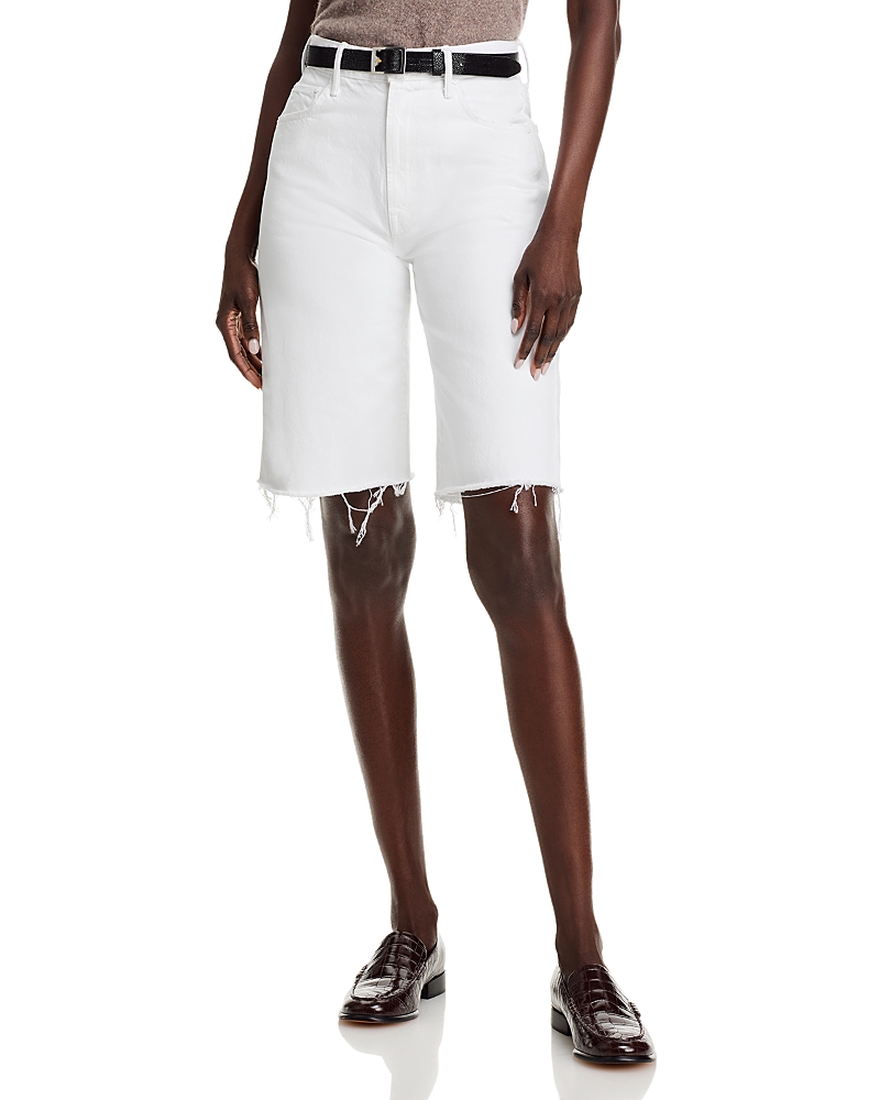 Mother The Maven Bermuda Fray Denim Shorts