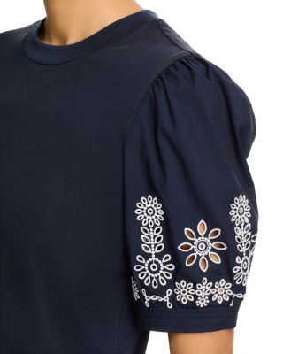 Embroidered Mazie Eyelet Corianna top