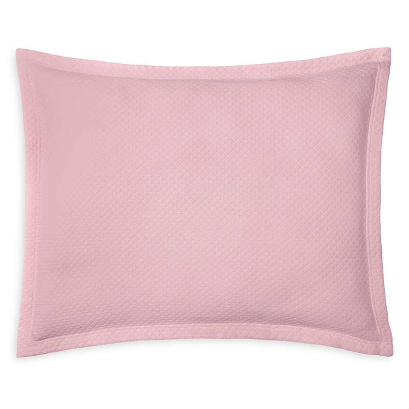 Sferra Rombo Cotton Diamond Pique Matelasse Euro Sham In Carnation