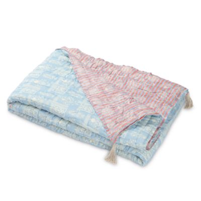 Aquamarine Handcrafted Cotton Quilt, Queen