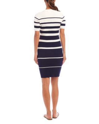 Stripe Ribbed Sweater Dress