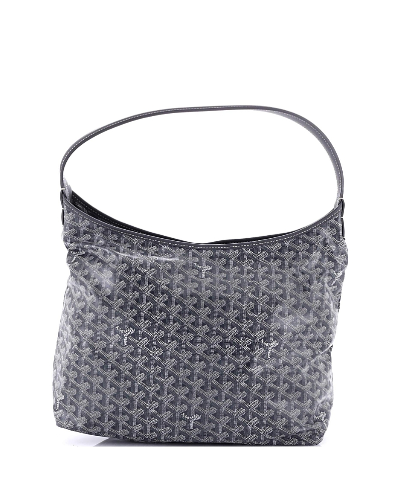 Pre-owned Pre-owned Goyard Goyard Boheme Hobo Coated Canvas In Grey