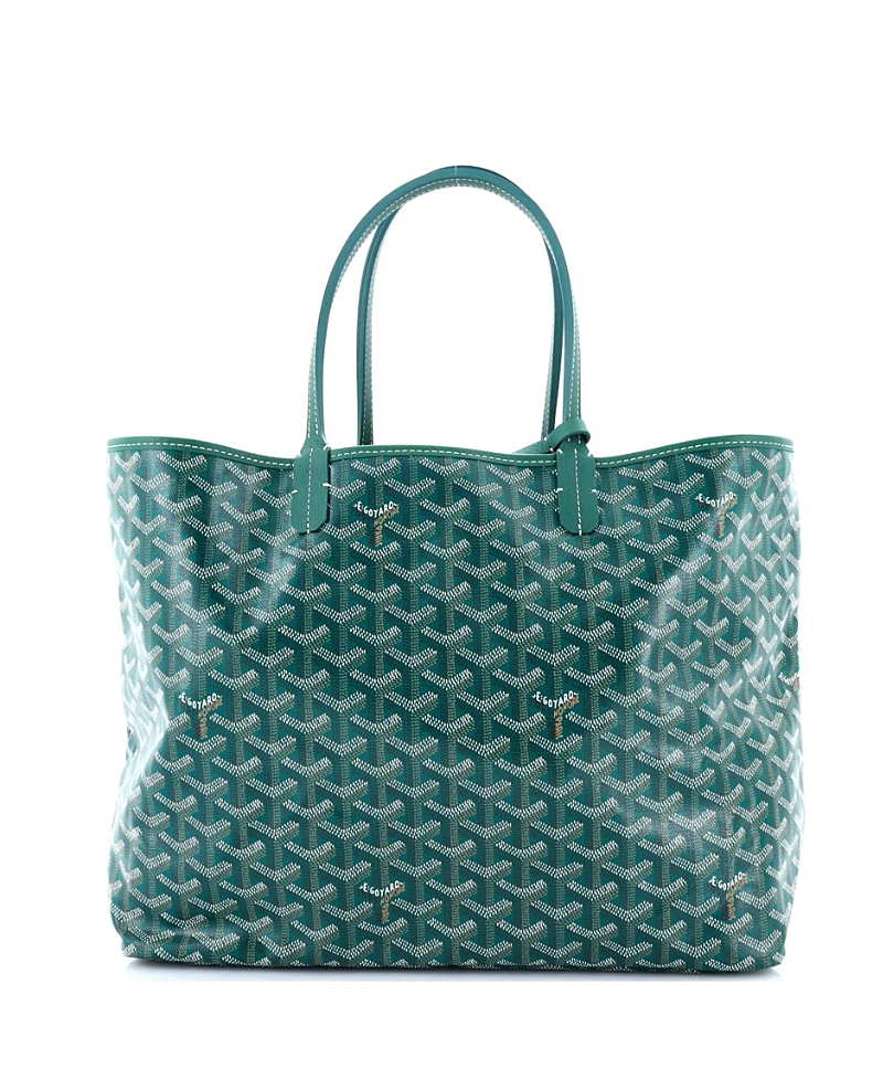 Pre-owned Pre-owned Goyard Goyard Pm Saint Louis Tote Coated Canvas In Green