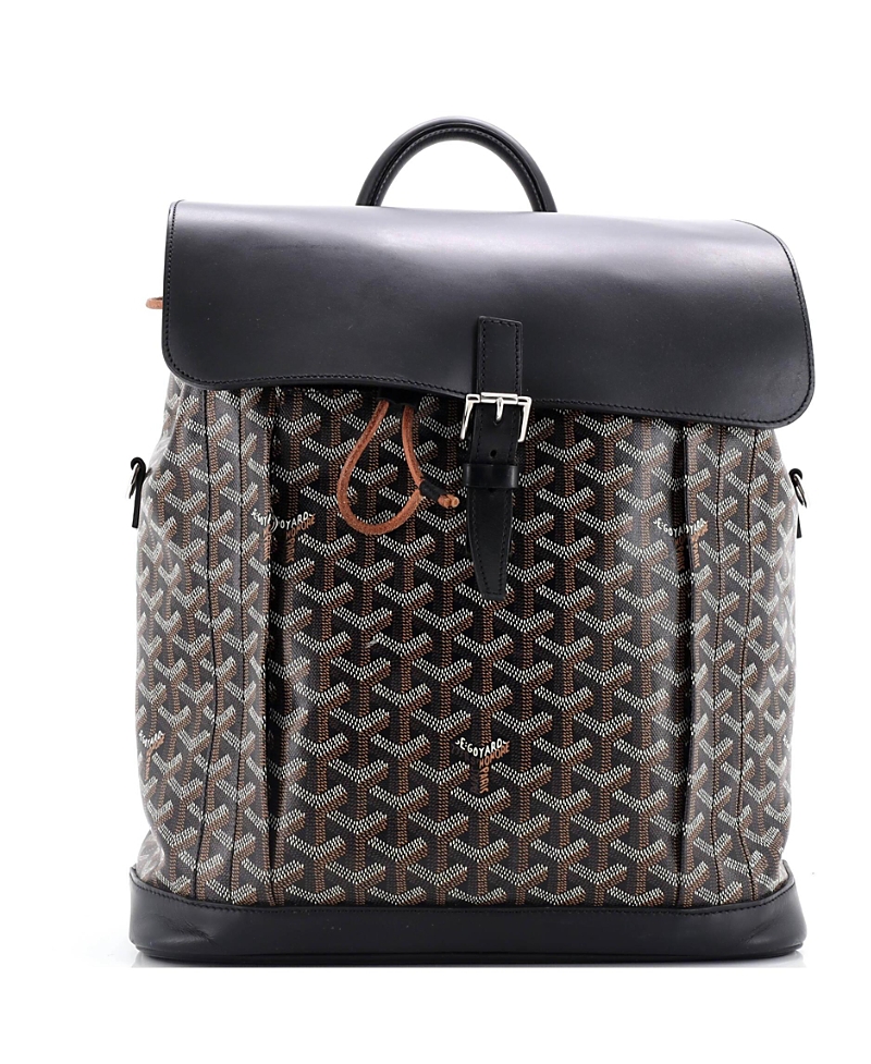 Pre-owned Pre-owned Goyard Goyard Mm Alpin Backpack Coated Canvas In Black