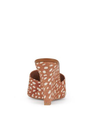 Women&#39;s Capital-F Calf Hair Wedge Sandals