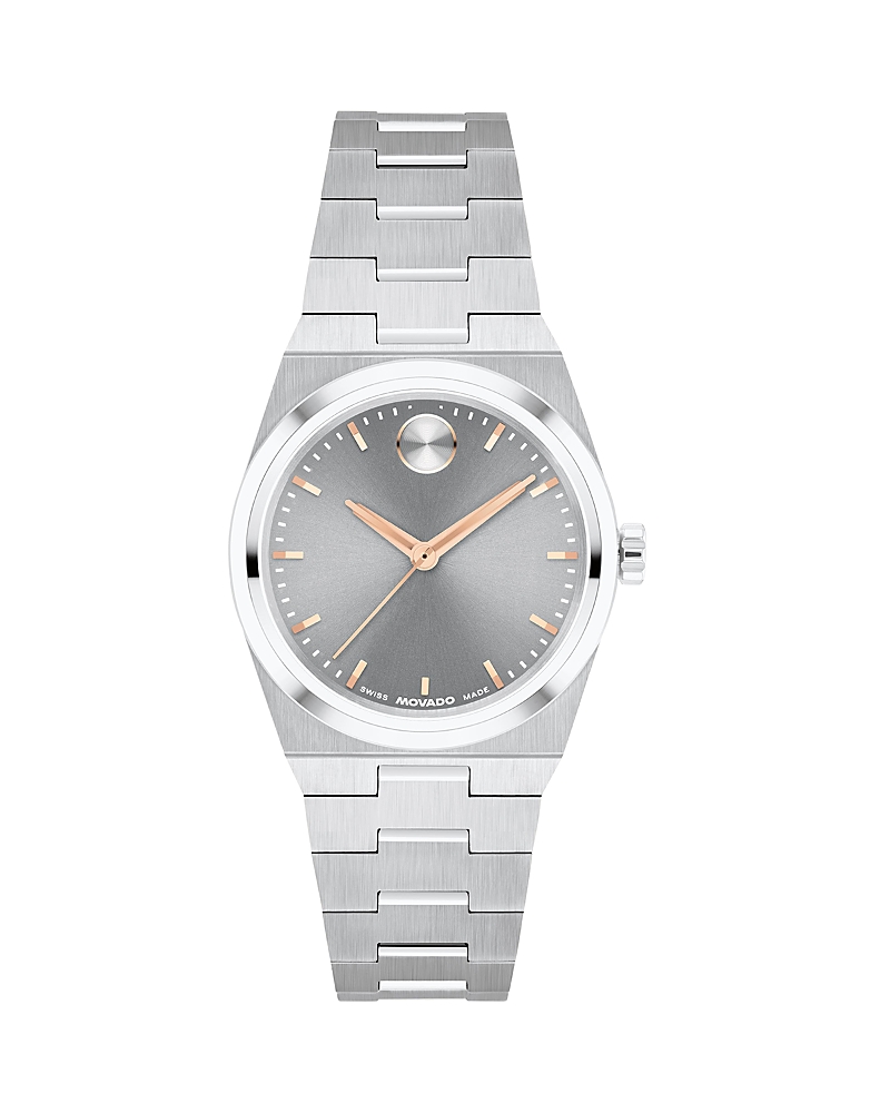 Movado Women's Bold Quest Swiss Quartz Stainless-steel Watch, 28mm In Metallic