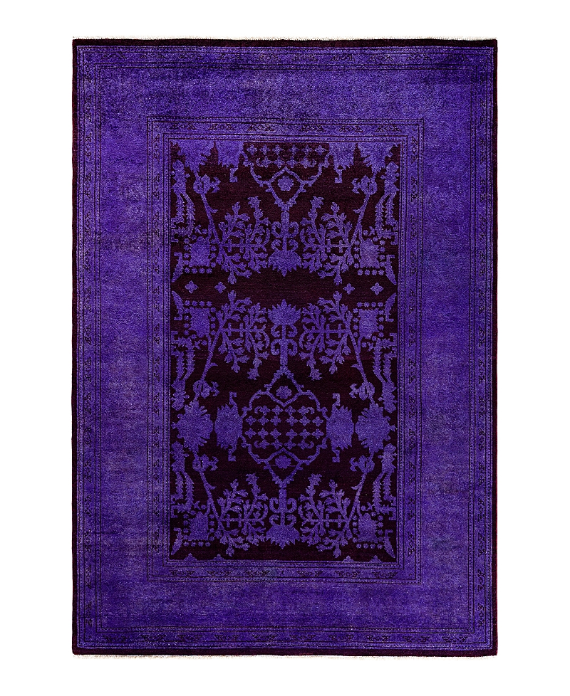Bloomingdale's Vibrance M1466 Area Rug, 5'3 X 7'7 In Purple
