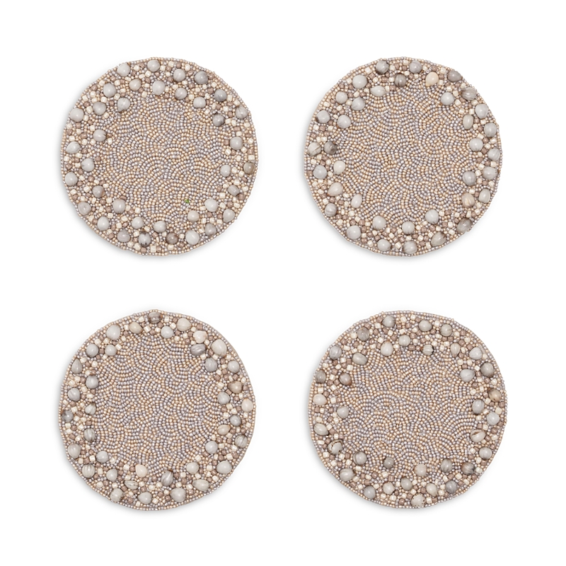 Kim Seybert Zen Coaster, Set Of 4 In Gray/taupe