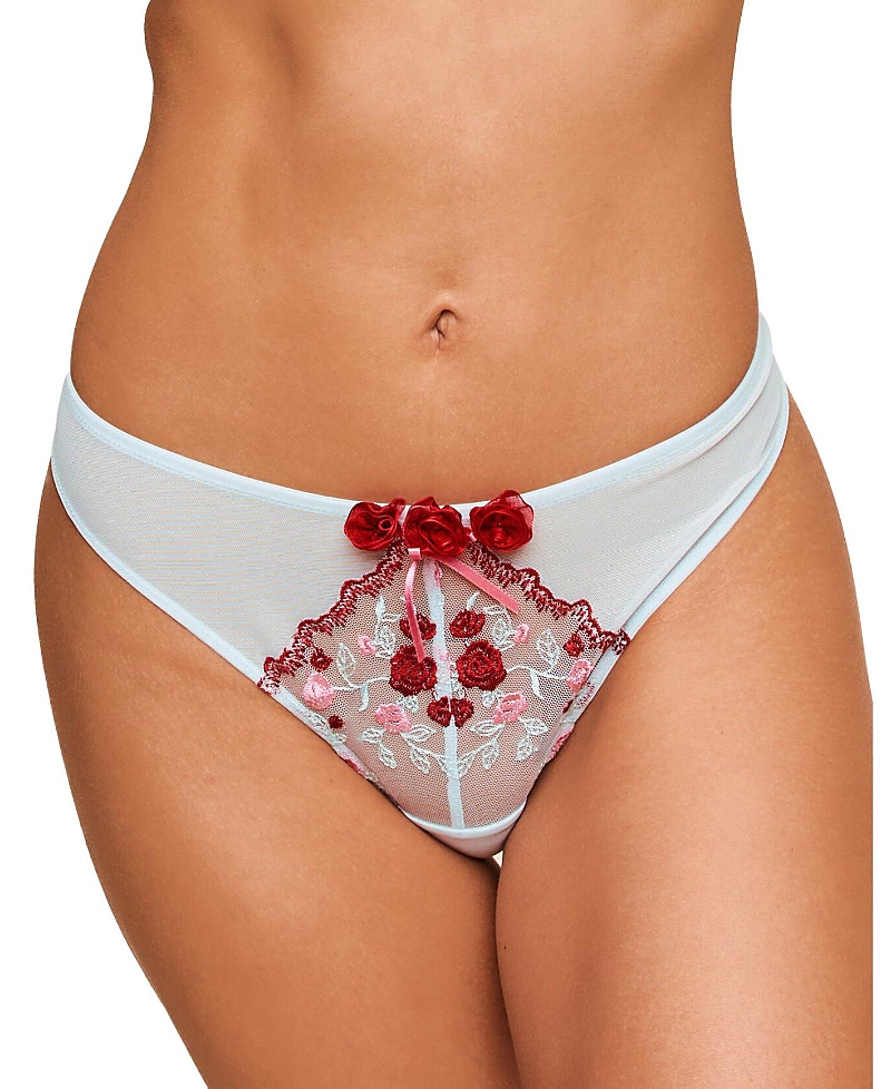 Shop Adore Me Levana Women's Brazilian Panty In Floral Blue