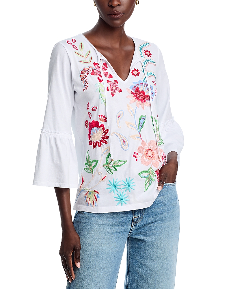 Johnny Was Ruffle Sleeve T-Shirt