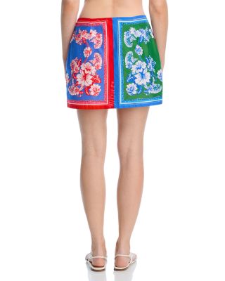 Floral Cover Up Mini Skirt