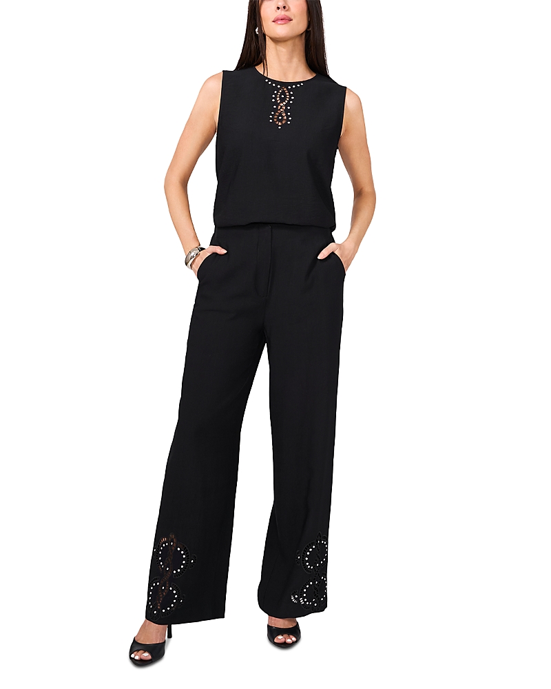 VINCE CAMUTO SLEEVELESS LADDER TRIM TOP