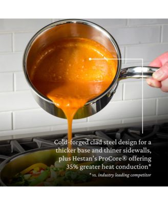 ProBond&reg; Forged 1.5-Quart Professional Clad Stainless Steel Saucepan with Lid