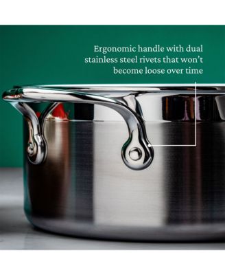ProBond&amp;reg; Forged 4-Quart Professional Clad Stainless Steel Saucepan with Lid 