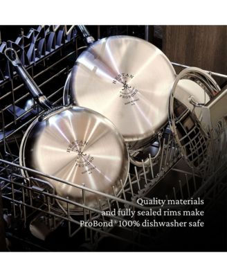 ProBond&reg; Forged 3.5-Quart Professional Clad Stainless Steel Saut&eacute; Pan with Lid