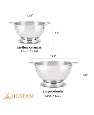 Provisions 2-Piece Stainless Steel Colander Set (3-Qt. &amp; 5-Qt.) 