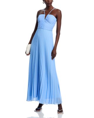 V Neck Chiffon Dress - Exclusive 