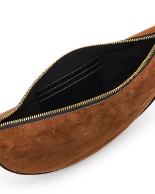 Halfmoon Suede Crossbody Bag