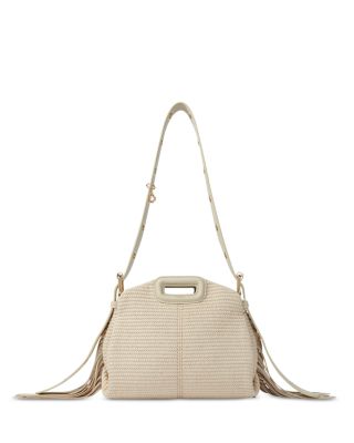 Maje - Raffia Effect Miss M Mini Bag