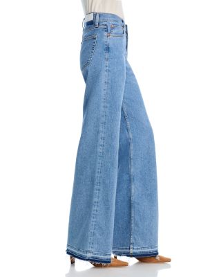 Mid Rise Wide Leg Jeans in Azulito