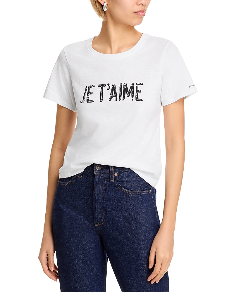 Cinq a Sept Rhinestone Je T'aime Tee