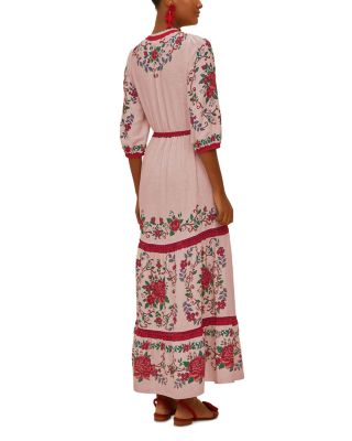 Flower Tapestry Maxi Dress