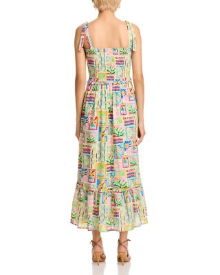 Summer Print Smocked Midi Dress - Exclusive 