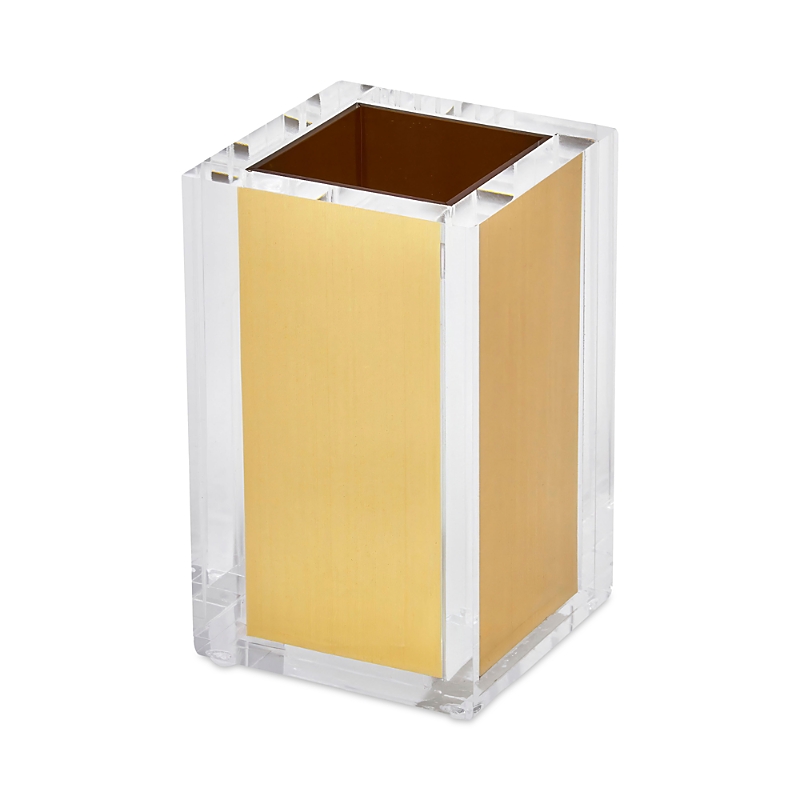 Tizo Lucite Tooth Brush Cup Holder In Gold