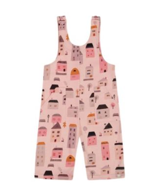 Deux par Deux - Girls' Printed French Terry Overalls - Little Kid
