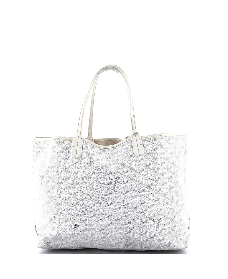 Pre-owned Pre-owned Goyard Goyard Pm Saint Louis Tote Coated Canvas In White