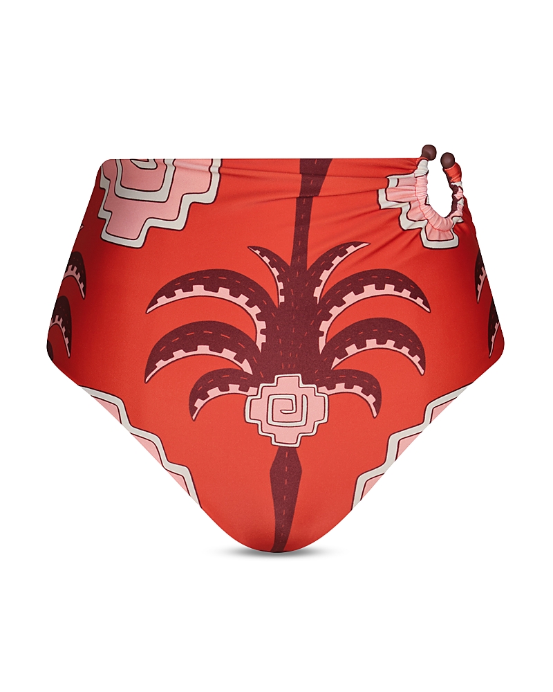 Johanna Ortiz Red Bikini Bottom In Red/pink/ecru
